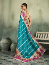 KcPc Premium Tissue Silk Floral Print Saree for Festive & Traditional WearVJT