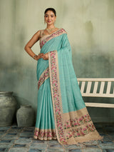 KcPc Premium Printed Saree with Beautiful Zari Weaving Detailing VJT
