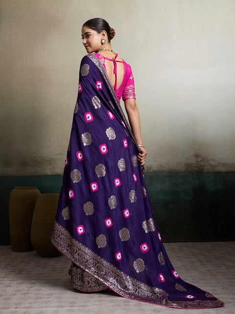 classic party wear saree in silk febric 