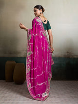  Leheriya style Georgette saree for party and festive