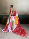 By Bandhani Saree With Traditional wear 