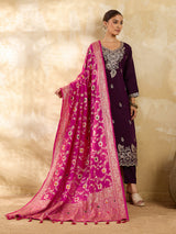 KcPc Festive Special Dola Silk Dupatta with Zari Weaving SACR