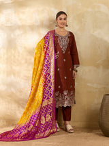 KcPc New Special Silk Bandhani Dupatta with Handmade Work