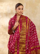 KcPc New Latest Art Silk Bandhani Style With Tari Border Work DupattaKcPc