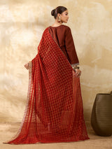 KcPc Premium Bandhani Georgette Dupatta for Traditional Wear KKPRKS