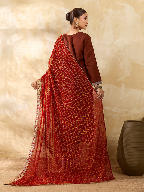KcPc Premium Bandhani Georgette Dupatta for Traditional Wear KKPRKS