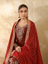 KcPc Premium Bandhani Georgette Dupatta for Traditional Wear KKPRKS