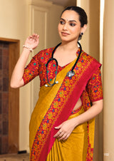 Silk Fabric UniformOfficial Wear saree under 1500