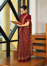 KcPc Latest Crepe Silk Fabric UniformOfficial Wear saree STR