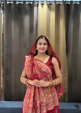 By Elegant Meenakari Style Pure Georgette Saree with Cutdana Handwork