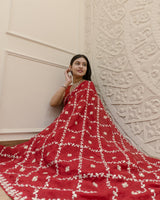 KcPc New Beautiful H O Silk Gotapatti Work Saree PAL
