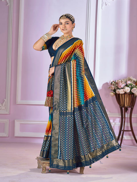 KCPC New Launch Pashmina Cotton Silk printed Stylish Saree SRD