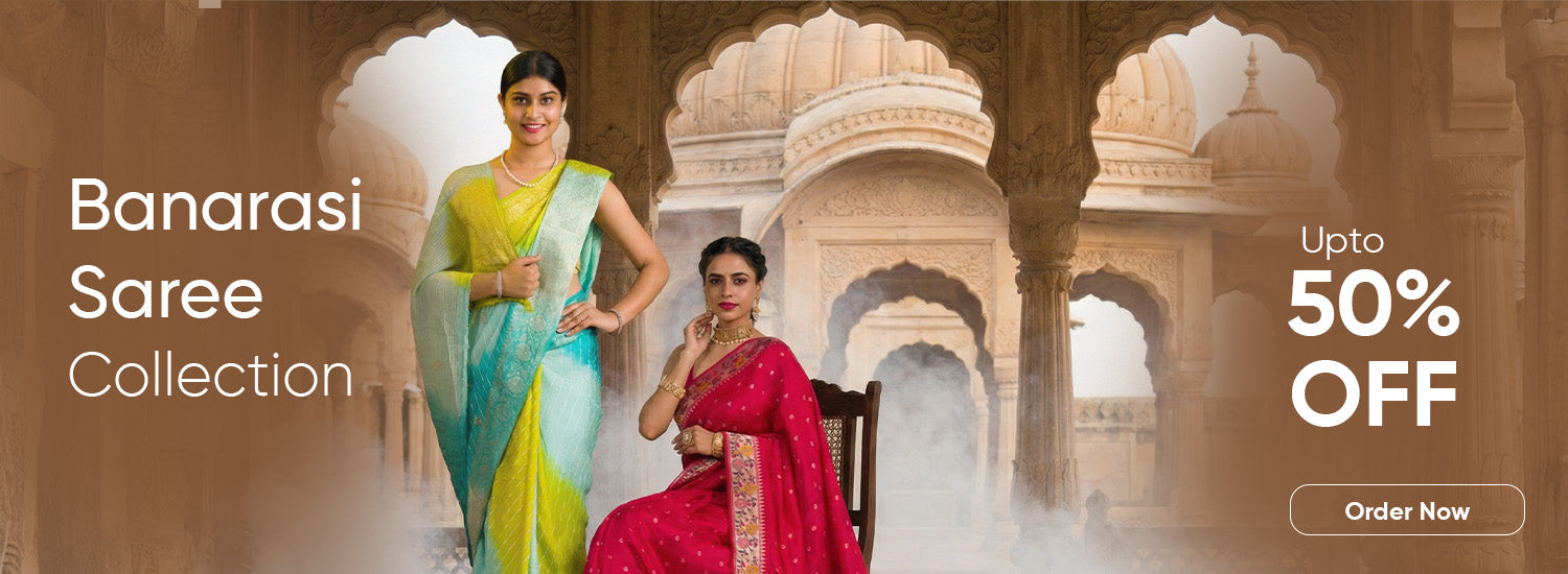 Buy Banarasi Saree Online Upto 50% Off | KCPC
