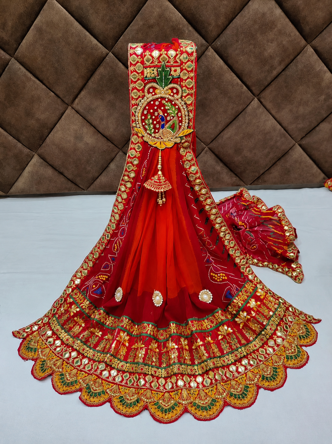 KcPc New Lounch Pure Georgette Marwardi Broach Style With Belbuti Work Piliya