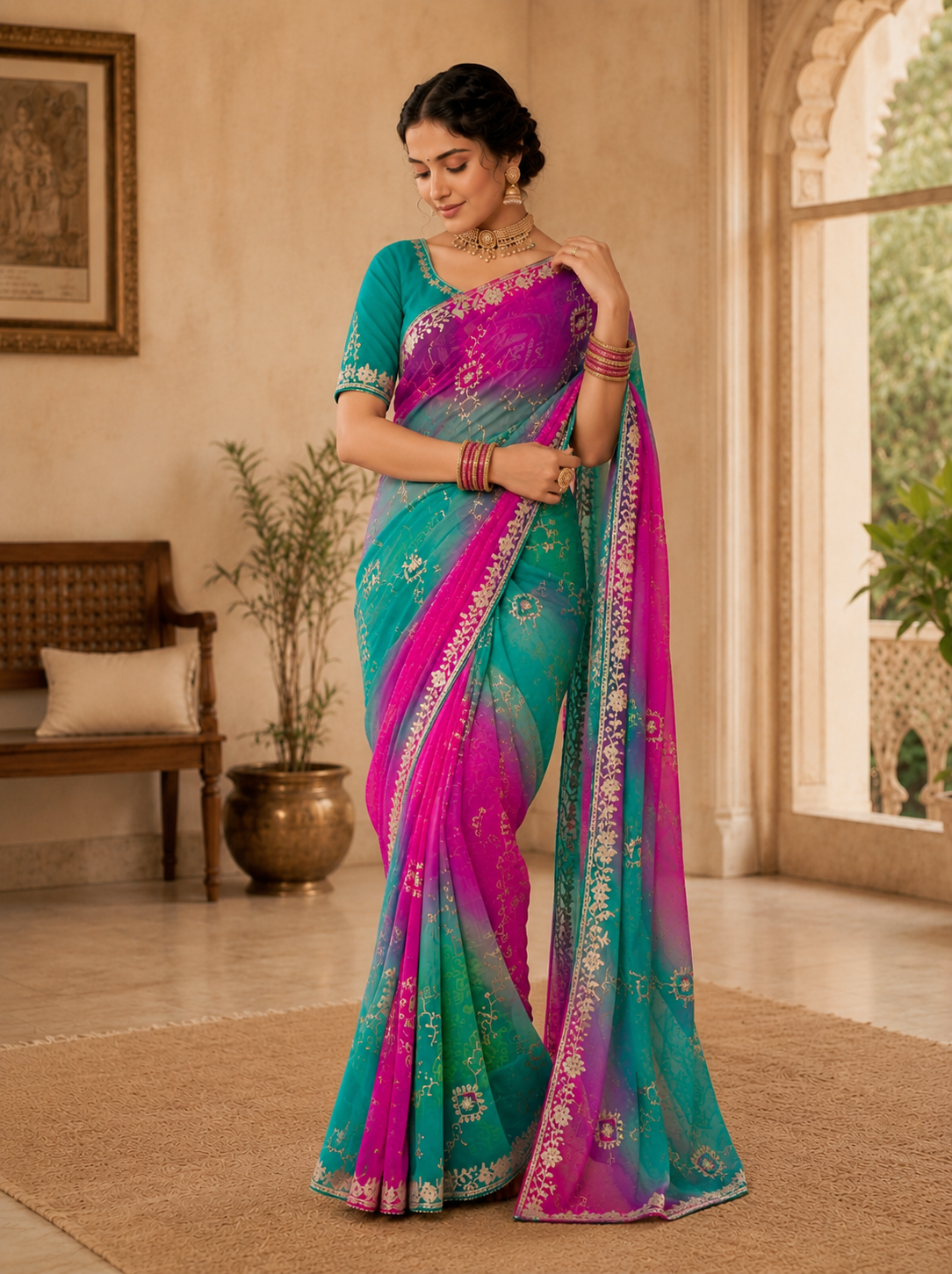 KcPc New Royal Festive Wear Saree with Stunning Embroidery Work Detailing