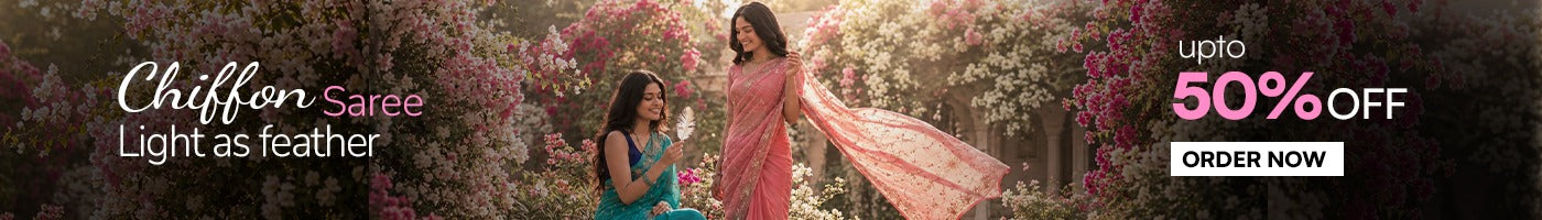 Buy Chiffon Saree Online Upto 50% Off | KCPC