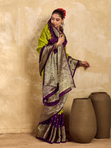 BuyViscos Silk Bandhani Saree With Zari Border under 2000