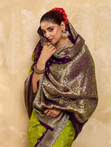 BuyViscos Silk Bandhani Saree With Zari Border under 2000