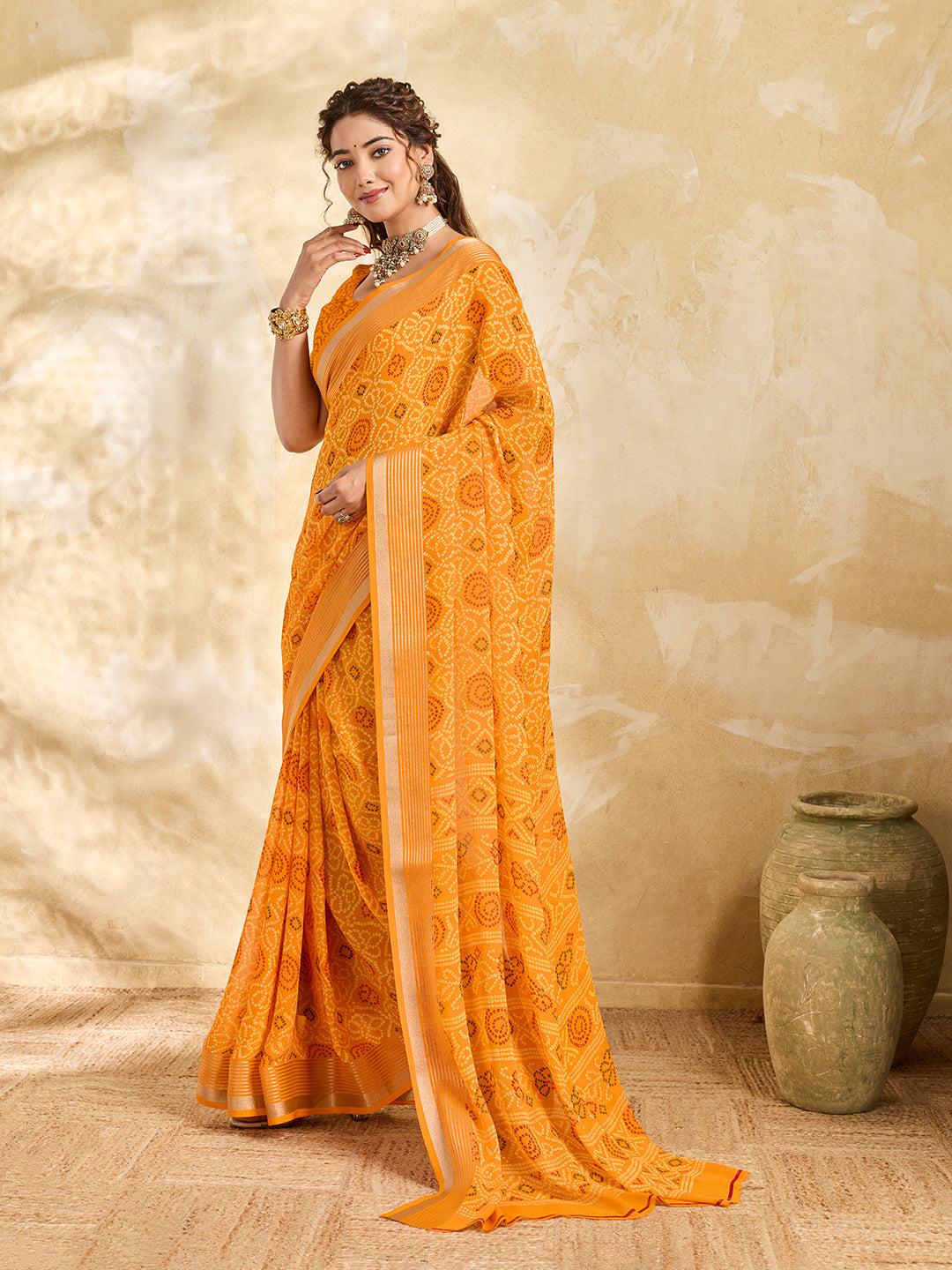 Buy Bandhani Style Saree KcPc 