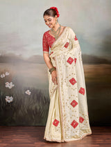Buy Designer Style Saree WithGotaPatti Work Kcpc