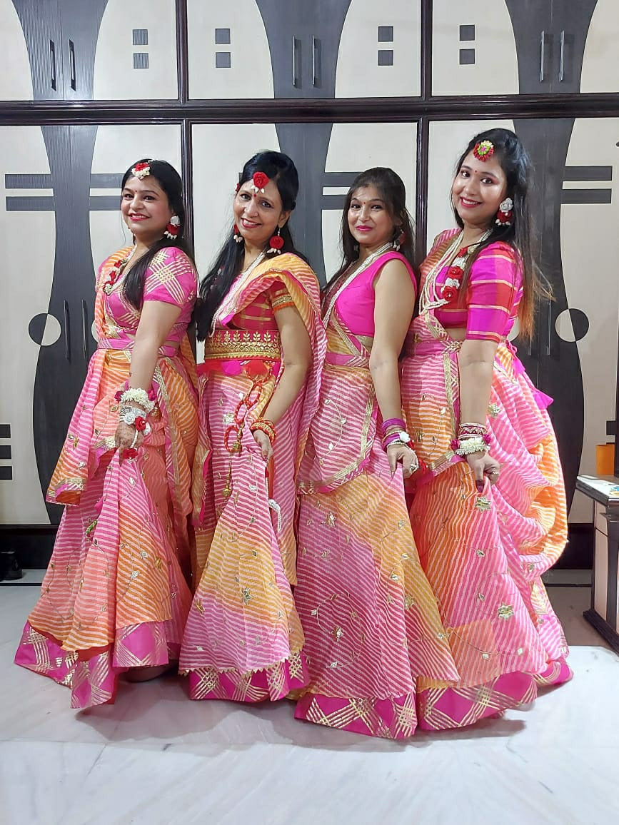 By Jaipuri Special LehengaWith Kota Doria Gotapatti Work 