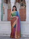 Buy Banarasi Organza Saree With Festive Wear Kcpc image 1