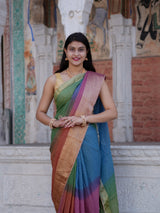Buy Banarasi Organza Saree With Festive Wear Kcpc image 4