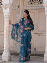 Buy Printed Saree for Everyday Casual Wear Kcpc image 5