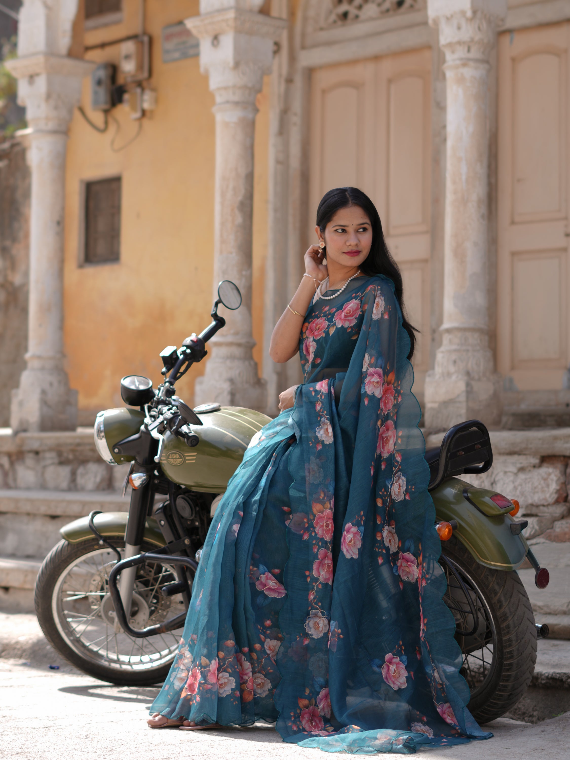 Buy Printed Saree for Everyday Casual Wear Kcpc image 2