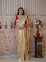 Buy Traditional Saree With Banarasi Touch Kashida Work KcPc