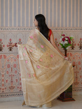 Buy Traditional Saree With Banarasi Touch Kashida Work KcPc