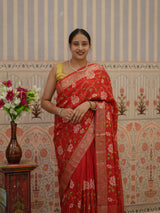 Buy HO Silk Banarasi Style With Kashida Work Saree Kcpc