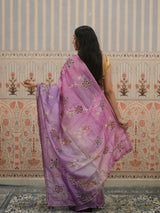 KcPc New Tissue Silk Bollywood Style With Silver Gotapatti Work Saree SWA