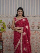 Buy Bandhani Saree With Wedding Wear Kcpc