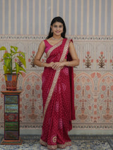 Buy Bandhani Saree With Wedding Wear Kcpc