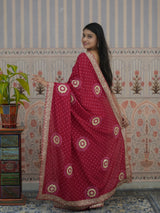 Buy Bandhani Saree With Wedding Wear Kcpc