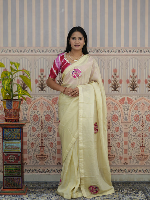 Buy Upada Silk Bollywood style With Gotapatti Work Saree Kcpc