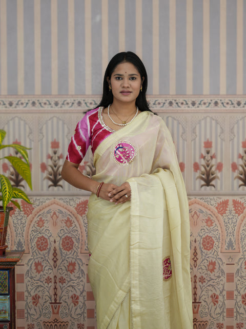 Buy Upada Silk Bollywood style With Gotapatti Work Saree Kcpc