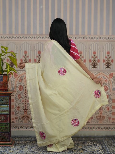 Buy Upada Silk Bollywood style With Gotapatti Work Saree Kcpc