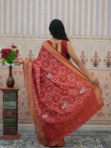 Buy Visco Silk Zardoji Work With Patola Print Style Saree Kcpc