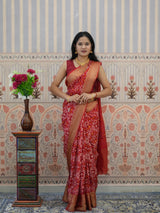 Buy Visco Silk Zardoji Work With Patola Print Style Saree Kcpc