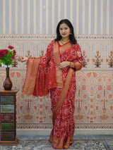 Buy Visco Silk Zardoji Work With Patola Print Style Saree Kcpc