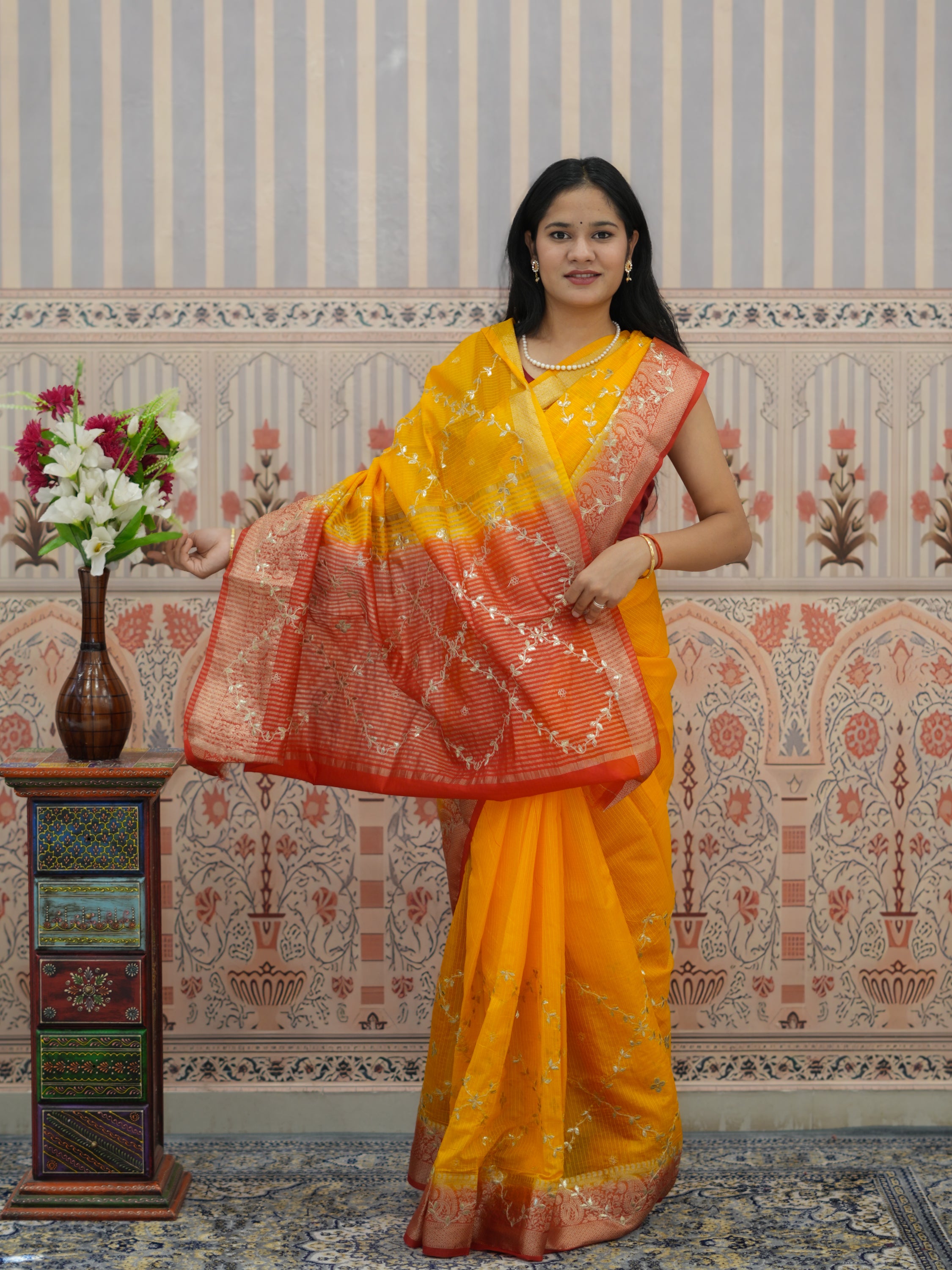 Buy Kota doriya Banarasi Style Saree Kcpc