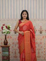 Buy Upada silk Bandhani Zari Work Saree Kcpc