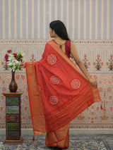 Buy Upada silk Bandhani Zari Work Saree Kcpc