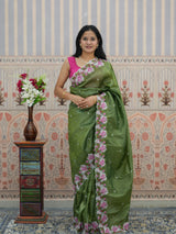 Buy Crush tissue silk Bollywood Style saree Kcpc