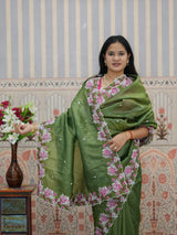 Buy Crush tissue silk Bollywood Style saree Kcpc