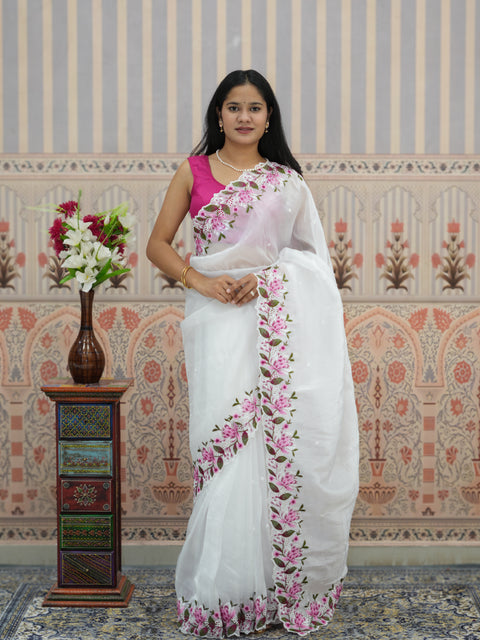 Buy Crush tissue silk Bollywood Style saree Kcpc