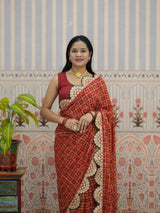 Buy Bandhani Style Georgette Saree with Traditional Wear Kcpc