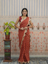 Buy Bandhani Style Georgette Saree with Traditional Wear Kcpc